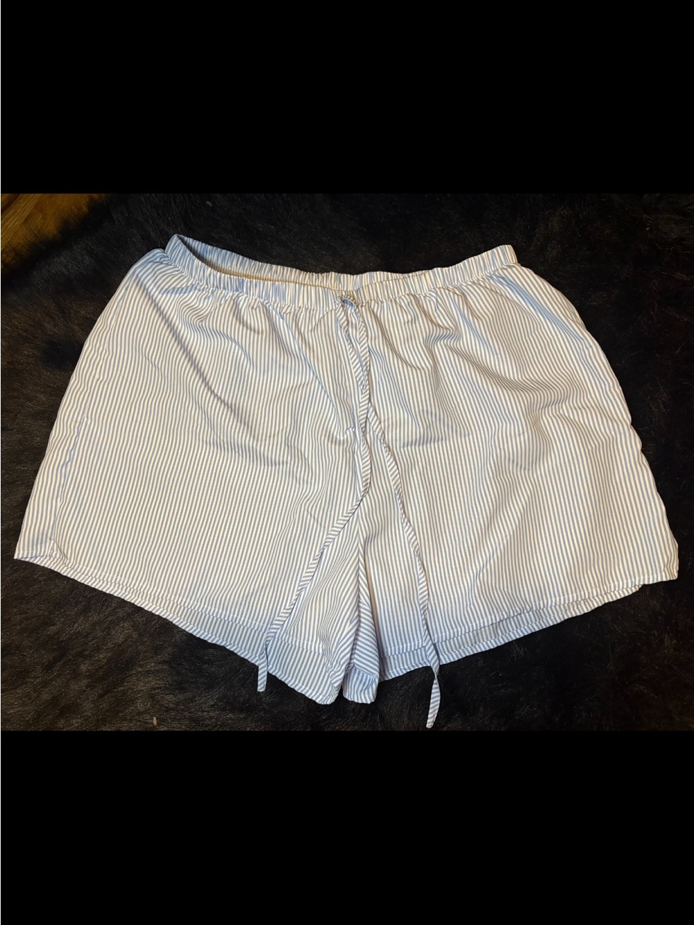 SHEIN Light Blue & White Striped Women’s Shorts